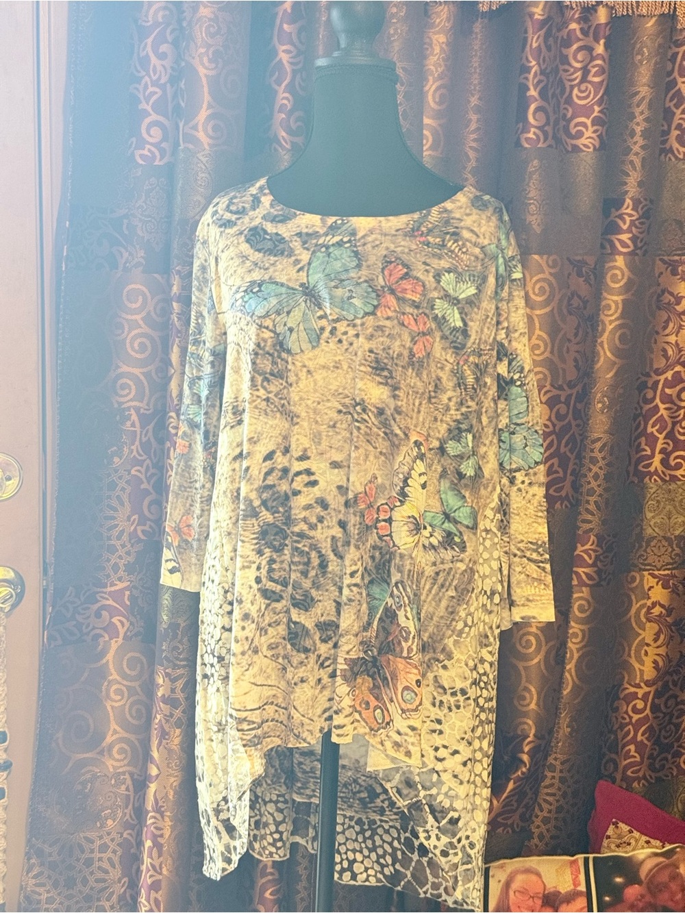 Kamana Butterfly Print  Hi-Lo Tunic